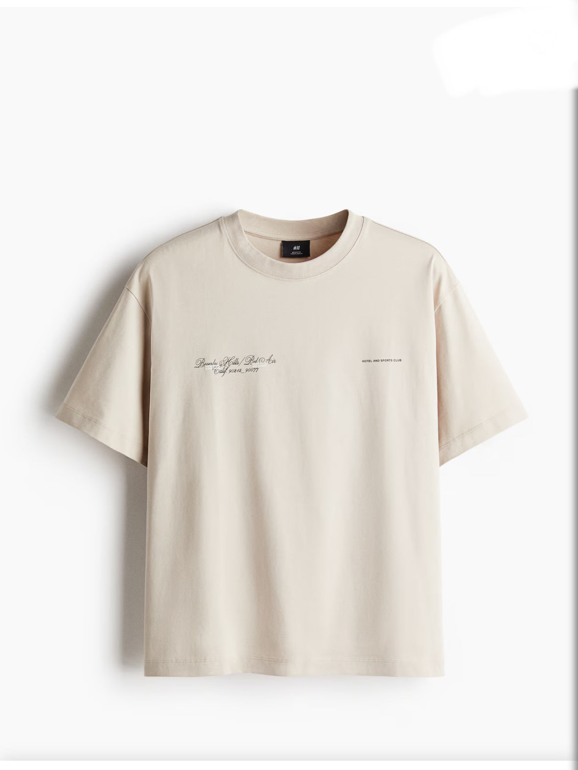 LOOSE FIT PRINTED T-SHIRT -Beige/Beverly Hills -1227157033