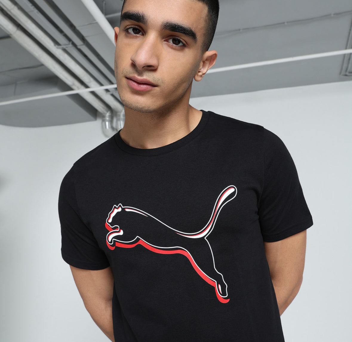 PUMA Printed Men Crew Neck Black T-Shirt -68709999