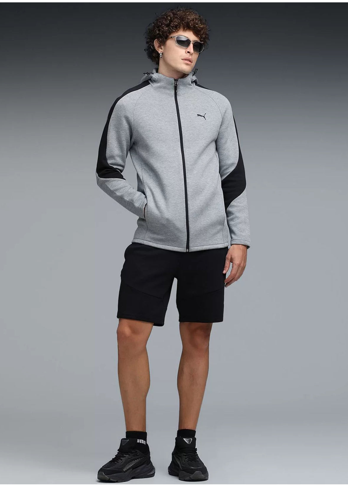 Puma Evostripe Solid cotton Slim_Fit Trainning Hoodie Sporty Jacket- 631529 03