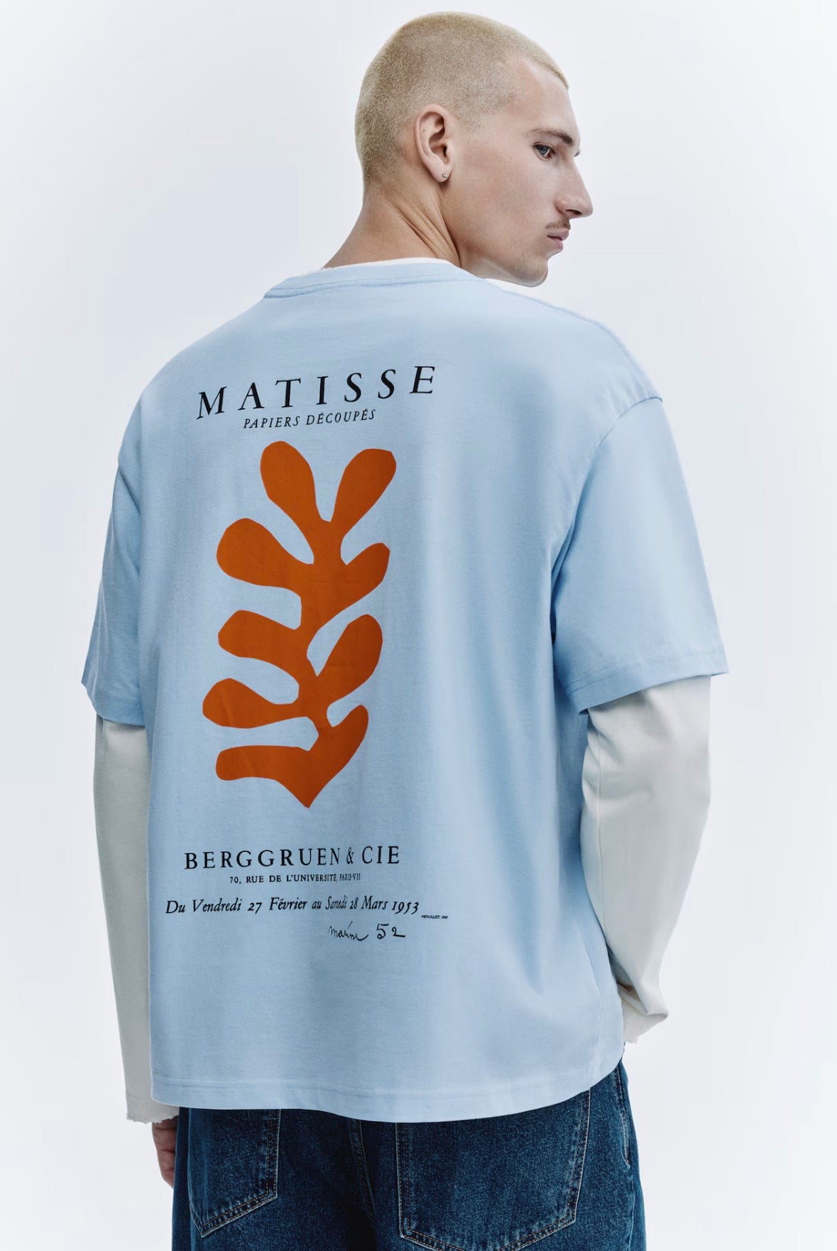 Loose Fit Printed T-Shirts-Light Blue/apoh-1323395004
