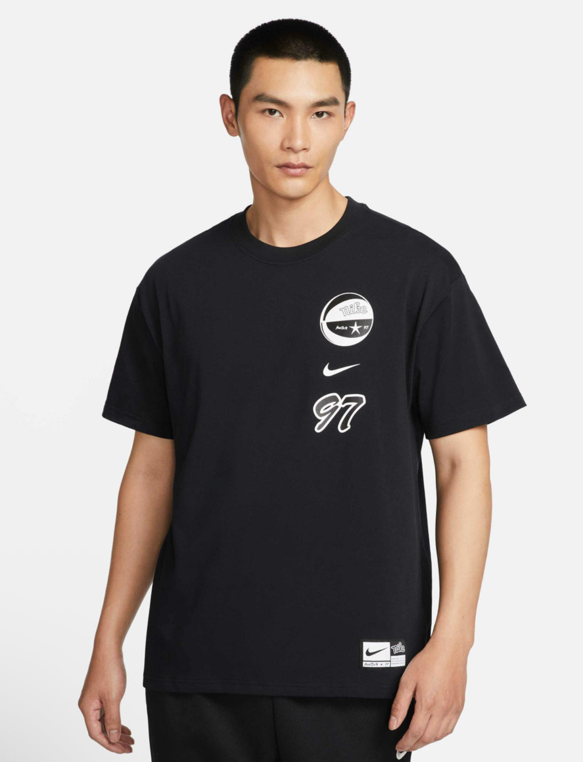 Men Solid Round Neck Pure Cotton Black T-Shirt-fv8395-010