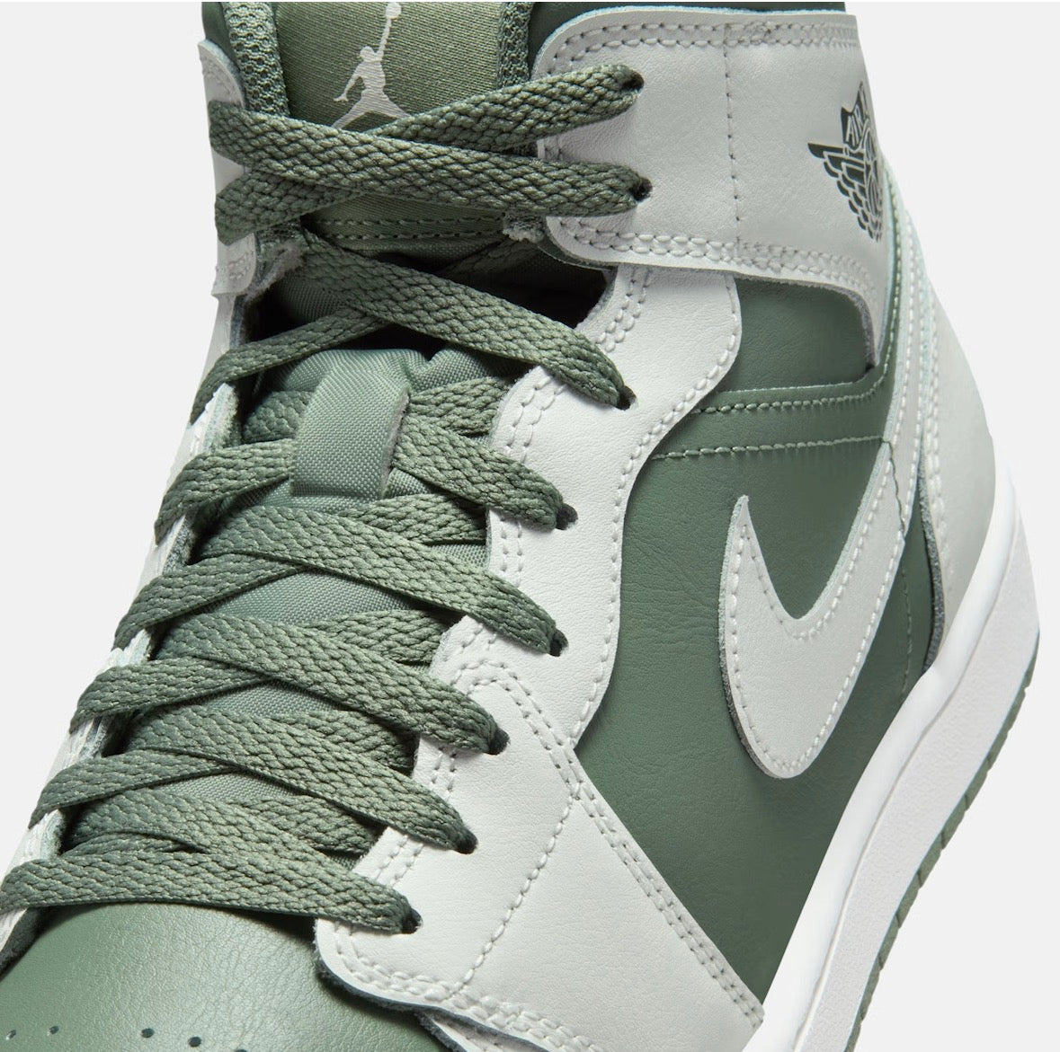 Air Jordan 1 Mid -Summit White|Vintage Lichen -Dq8426-107
