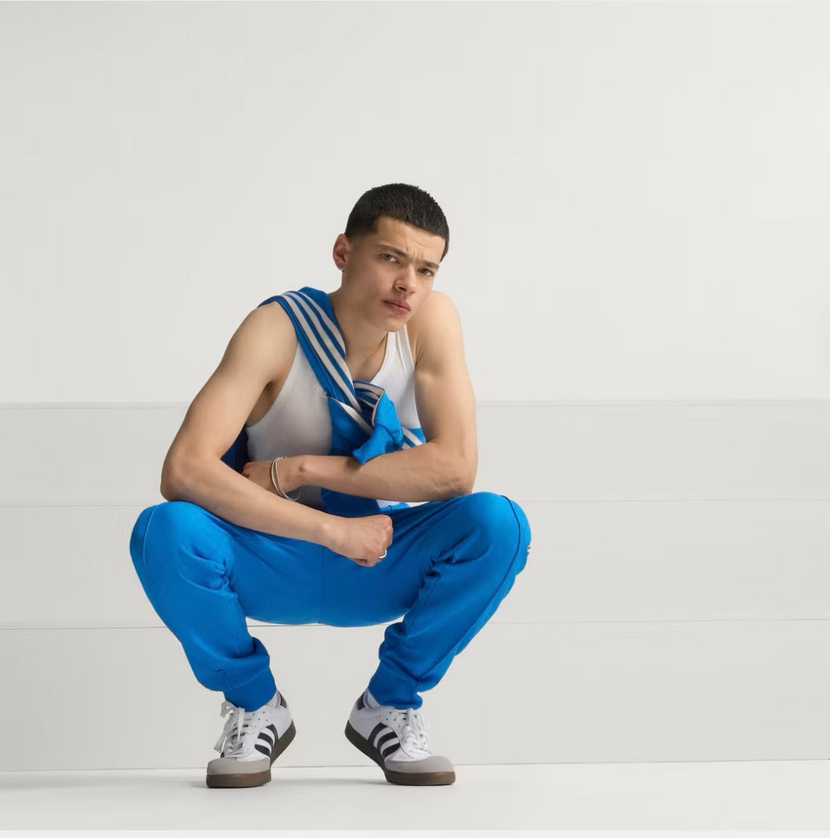 REAL MADRID TERRACE ICONS TRACK PANTS -Blue Bird / White -Jn3057