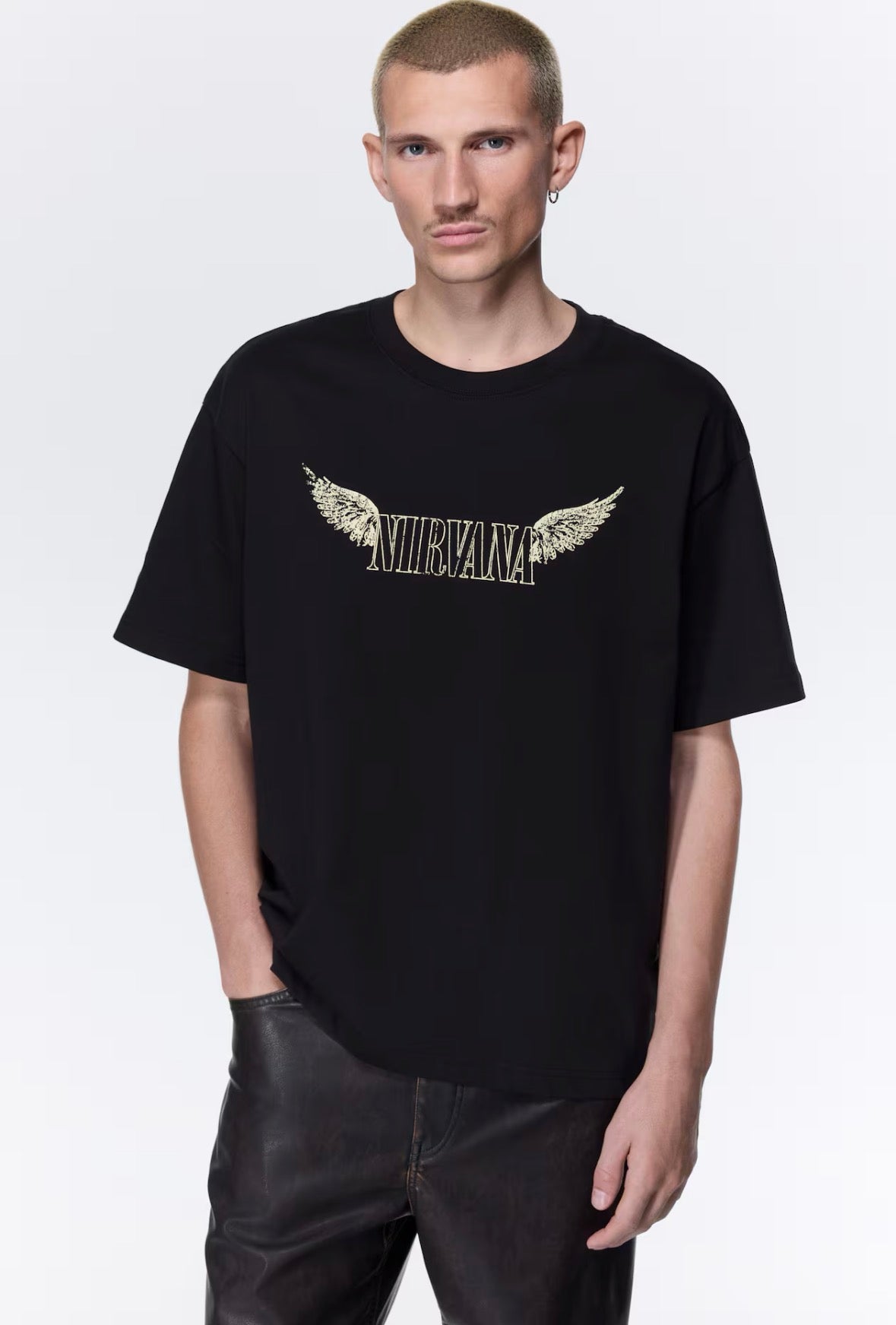Loose fit Printed T-Shirts-black/nirvana-1323395003