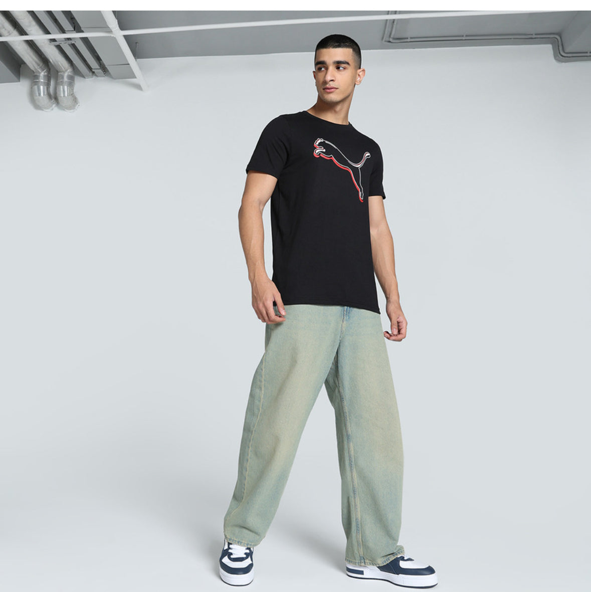 PUMA Printed Men Crew Neck Black T-Shirt -68709999