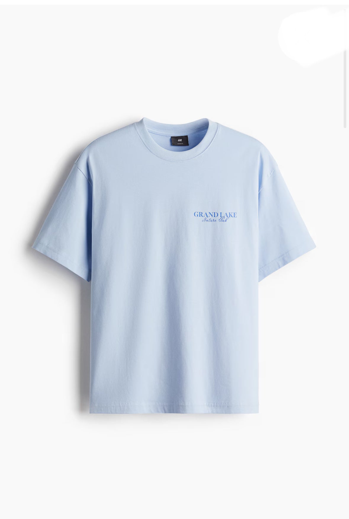 LOOSE FIT PRINTED T-SHIRT -Light blue/Grand Lake -0967955124
