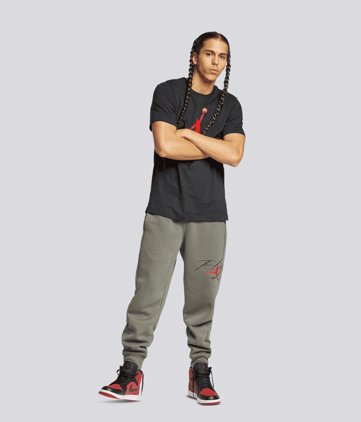 JORDAN JUMPMAN FLIGHT TEE
BLACK/GYM RED -AO0664-010