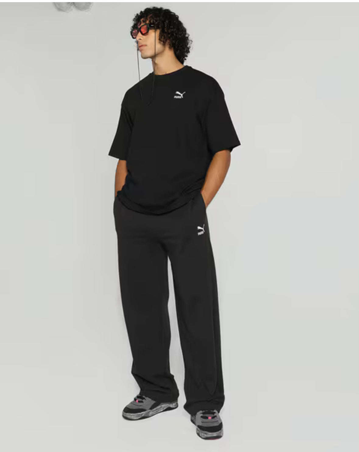 Oversized Crew-Neck T-Shirt-Black-679188 01