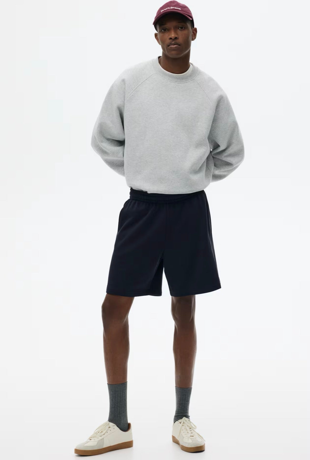 Regular fit Sweatshorts-navy blue-1331630003