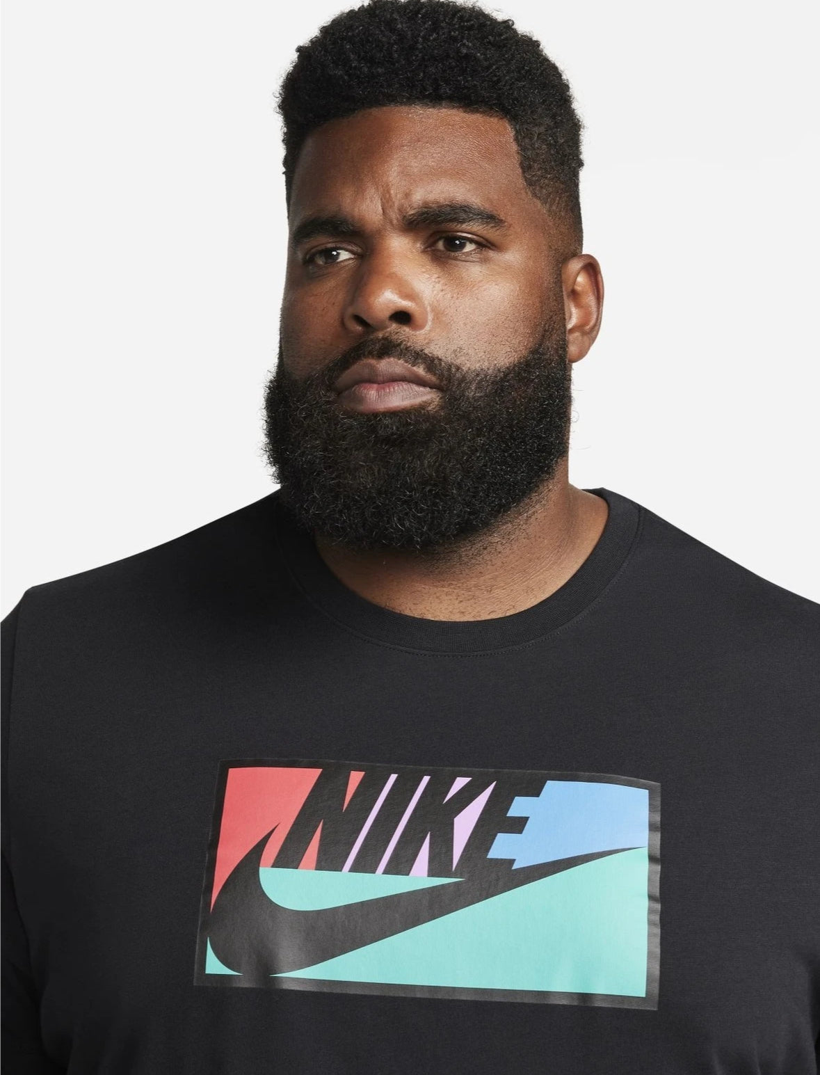 Men Printed Round Neck Pure Cotton Black T-Shirt-fj1122-010