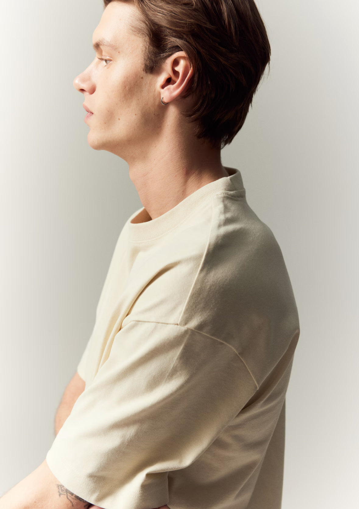 Loose Fit T-shirt -Light beige -0608945124