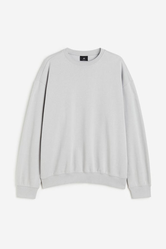 Loose Fit Sweatshirt -Light grey -0970818064
