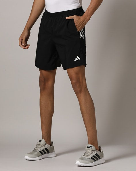 Men Regular Fit Running Shorts with Brand Print -ht6129
