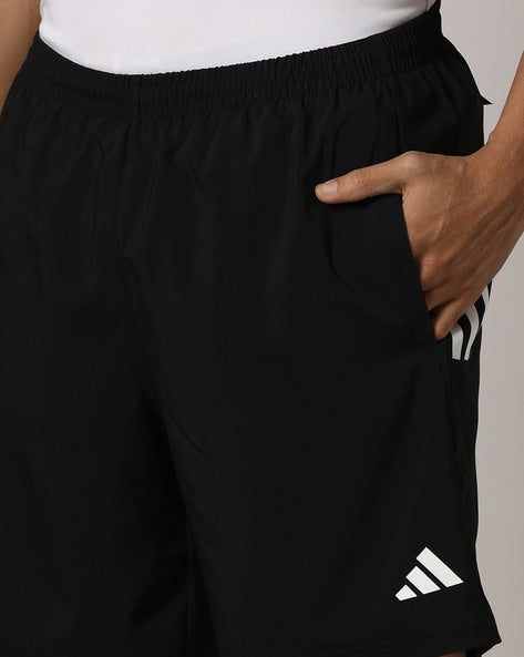 Men Regular Fit Running Shorts with Brand Print -ht6129