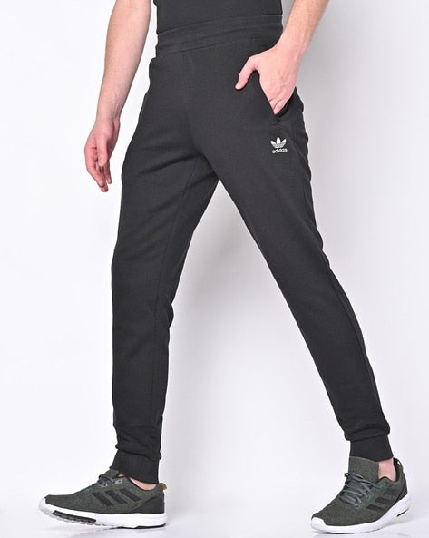 Men Slim Fit Joggers with Placement Logo -hc5126