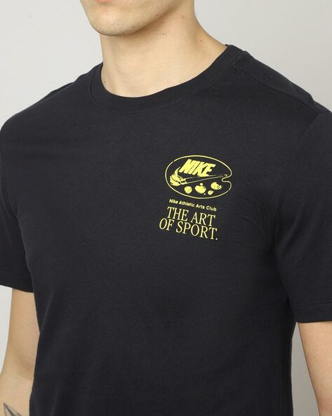 Regular Fit Brand Print Round-Neck T-Shirt -Fb9799-010