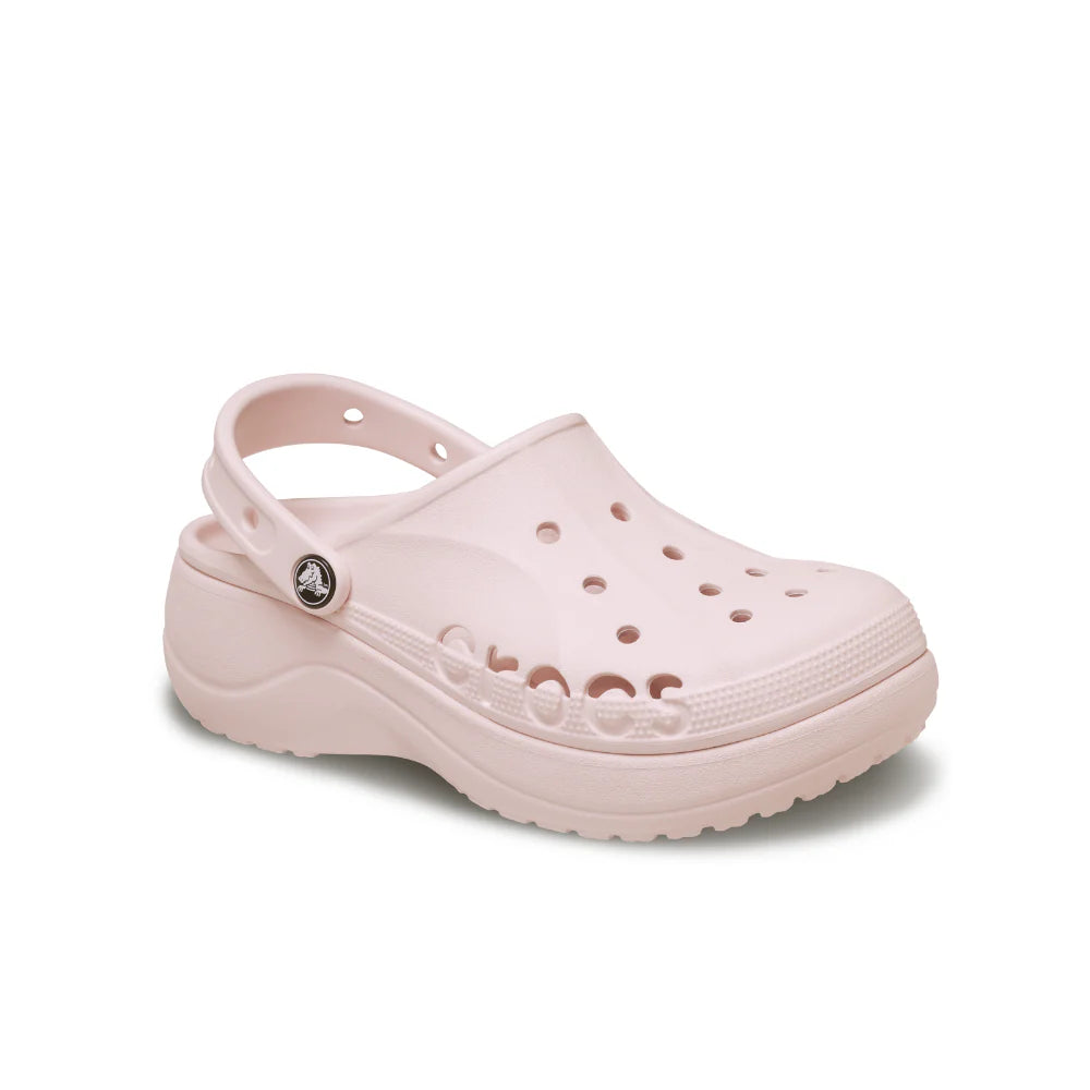 WOMEN'S CROCS BAYA PLATFORM CLOG -Barely Pink -208186-6pi