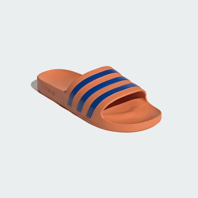 ADILETTE AQUA SLIDES -Dusky Orange / Royal Blue -Ih9010