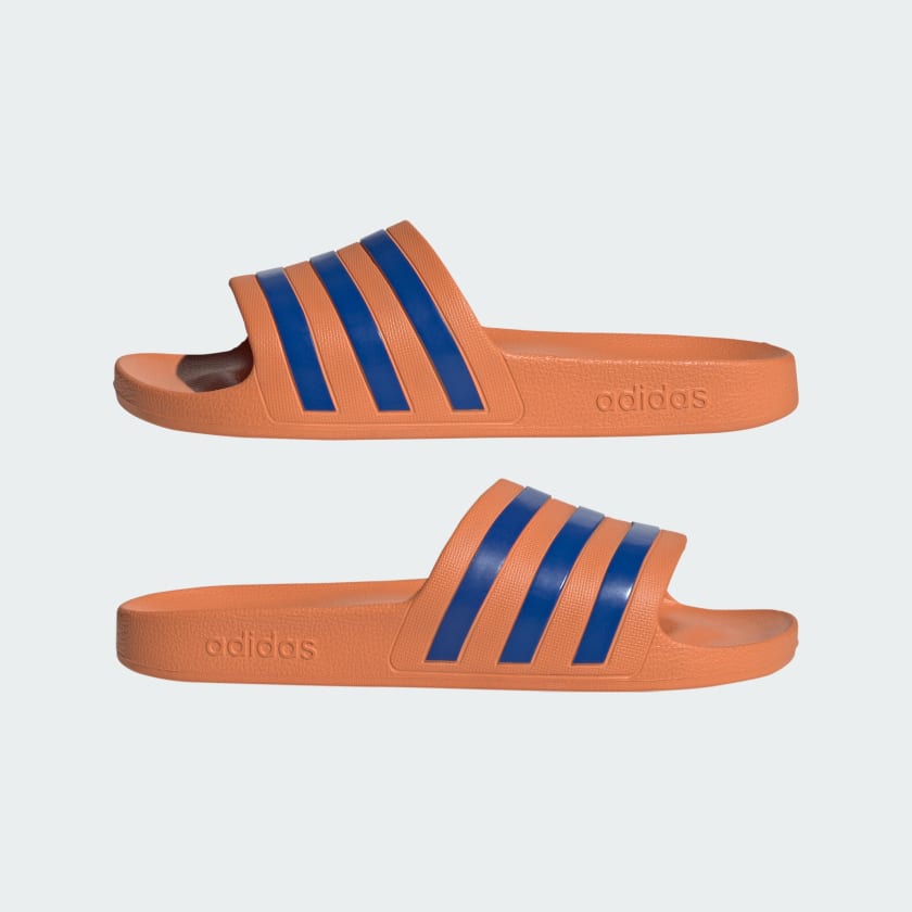 ADILETTE AQUA SLIDES -Dusky Orange / Royal Blue -Ih9010