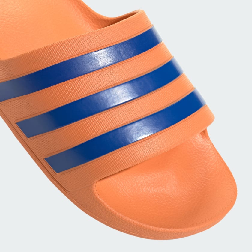 ADILETTE AQUA SLIDES -Dusky Orange / Royal Blue -Ih9010