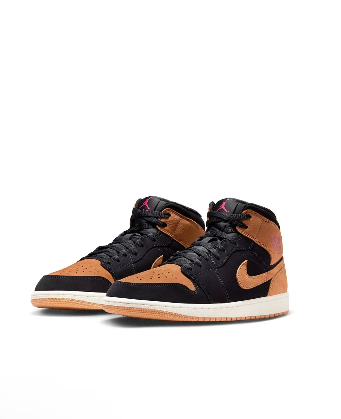 Air Jordan 1 Mid SE -Black/Varsity Red/Sail/Flax -HV4091-002