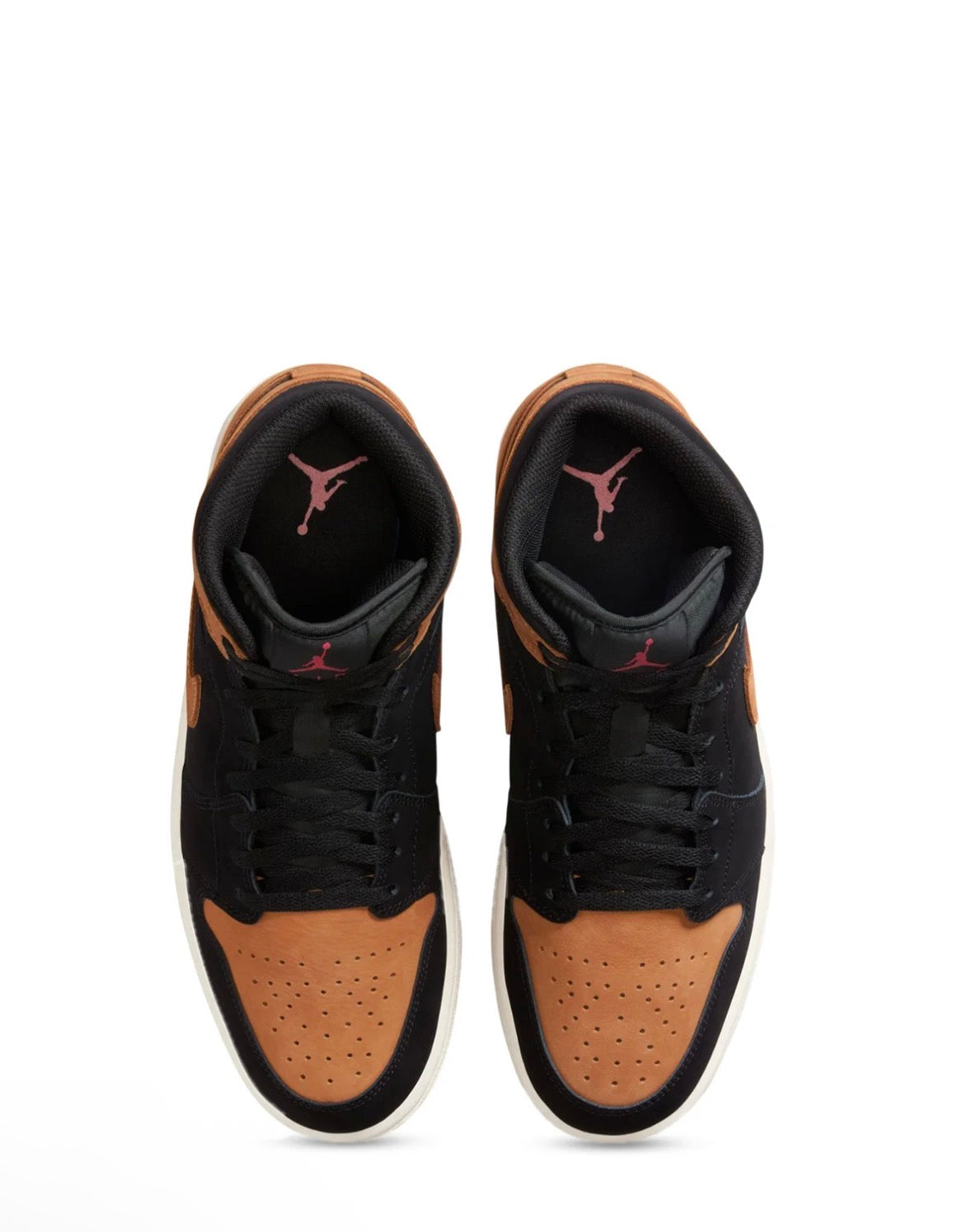Air Jordan 1 Mid SE -Black/Varsity Red/Sail/Flax -HV4091-002