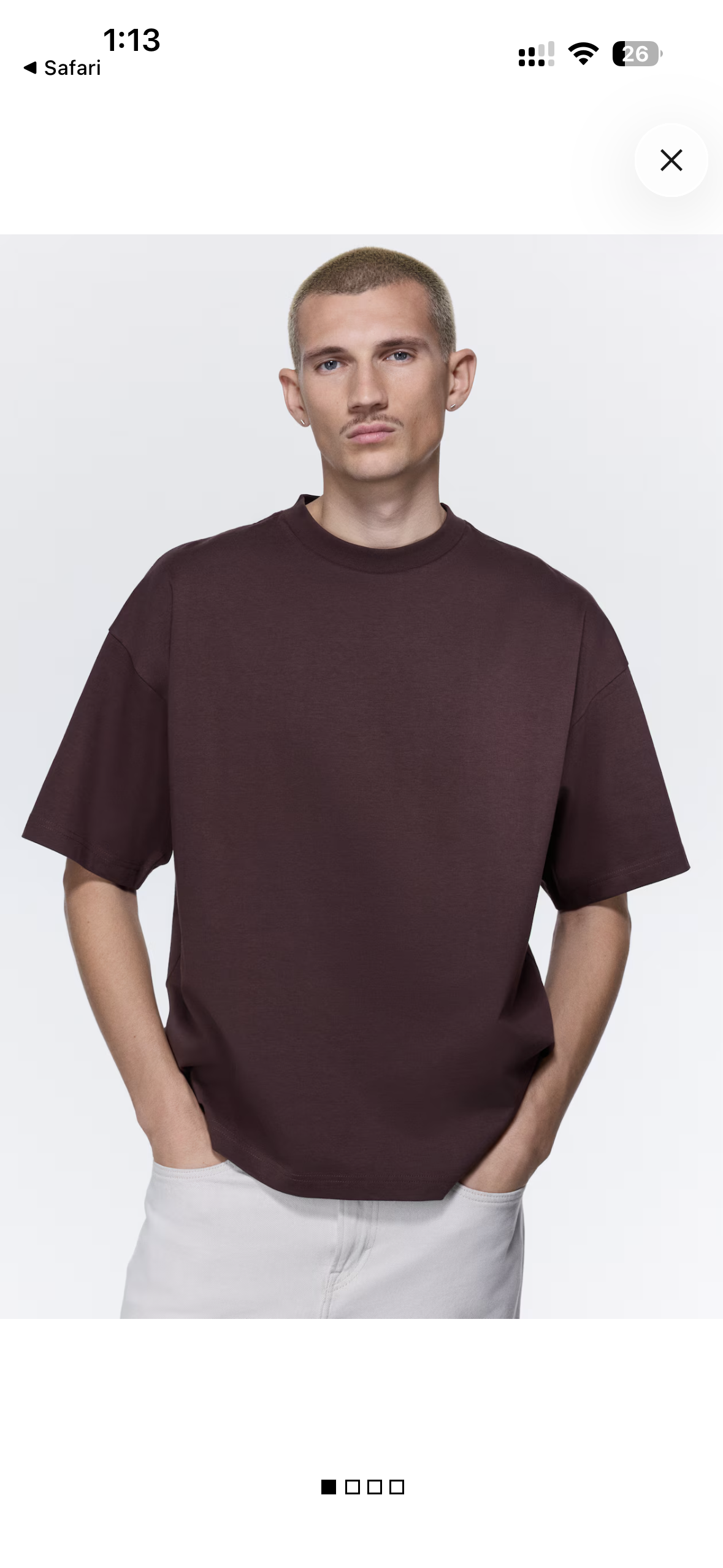 Oversized  Fit Cotton T-Shirt-1331624006