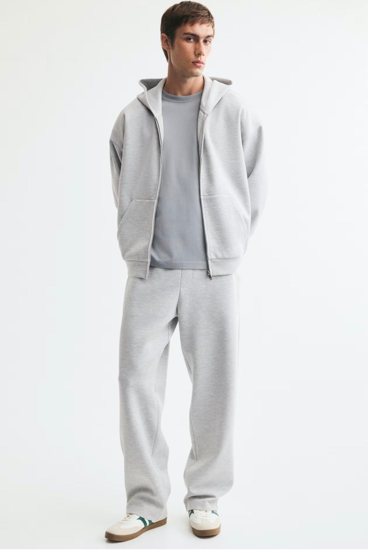 Relaxed Fit Interlock Sweatpants-grey-1341569002