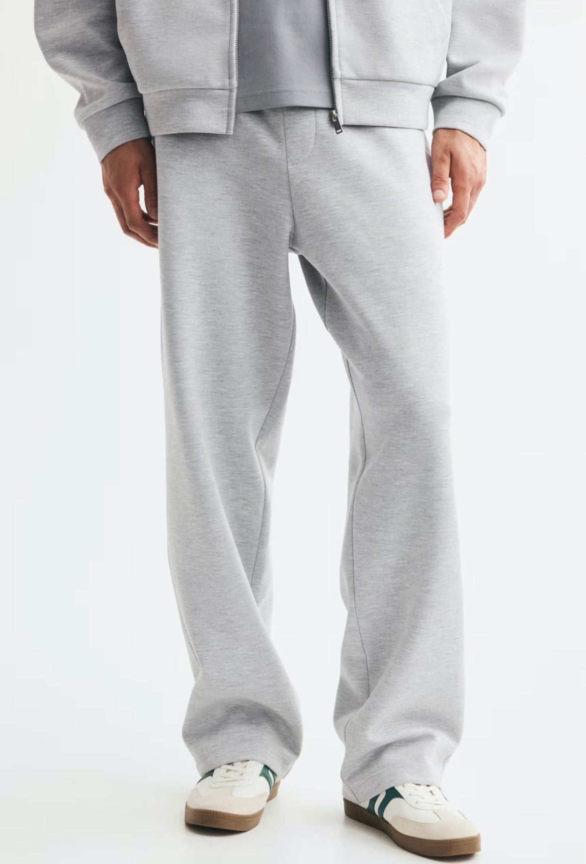 Relaxed Fit Interlock Sweatpants-grey-1341569002