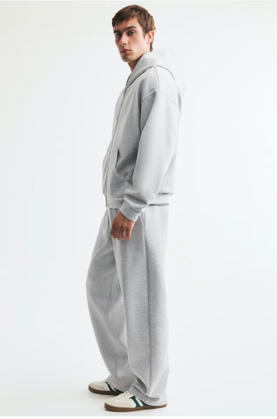Relaxed Fit Interlock Sweatpants-grey-1341569002