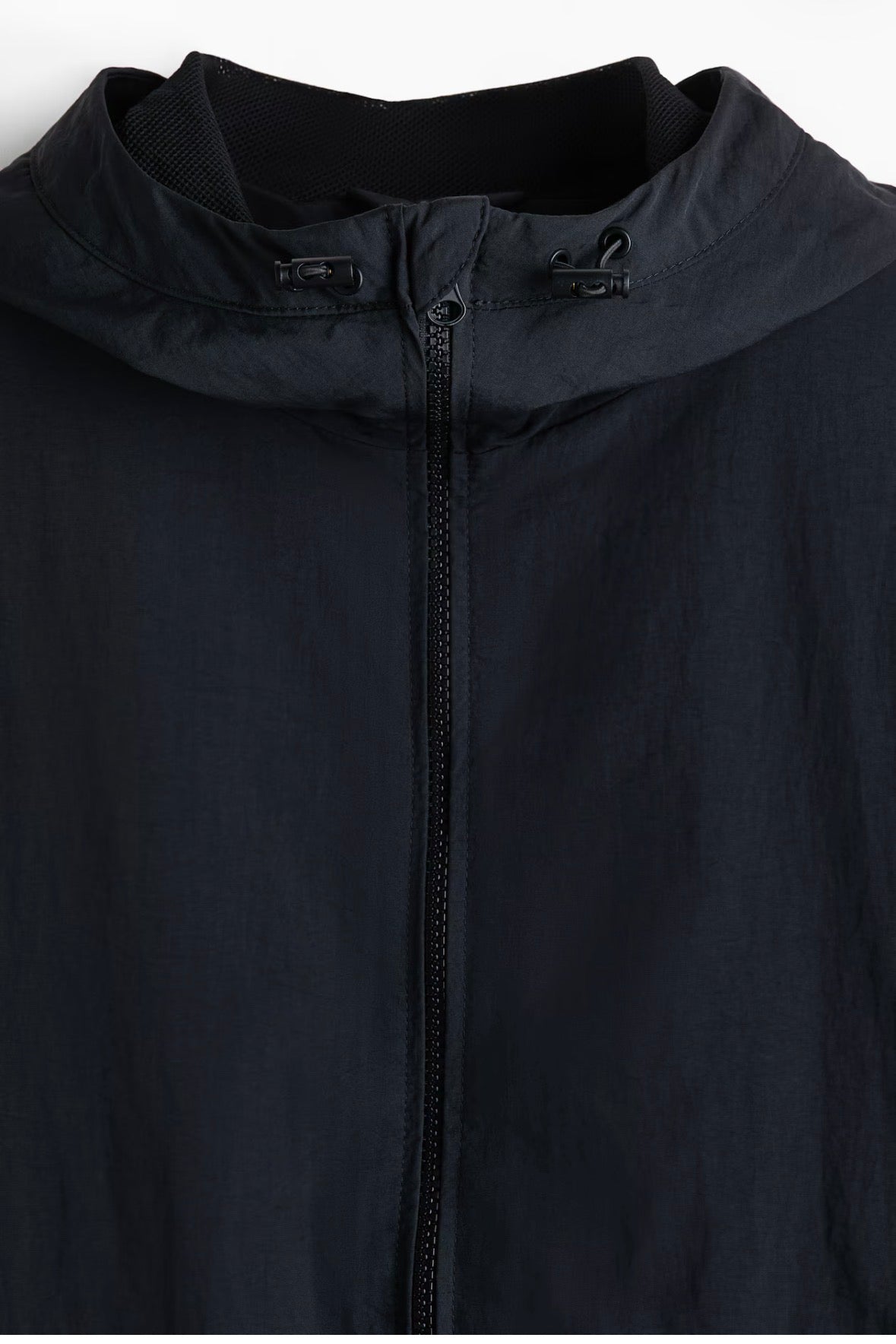 Black Water-repellent nylon Windbreaker-1318393001