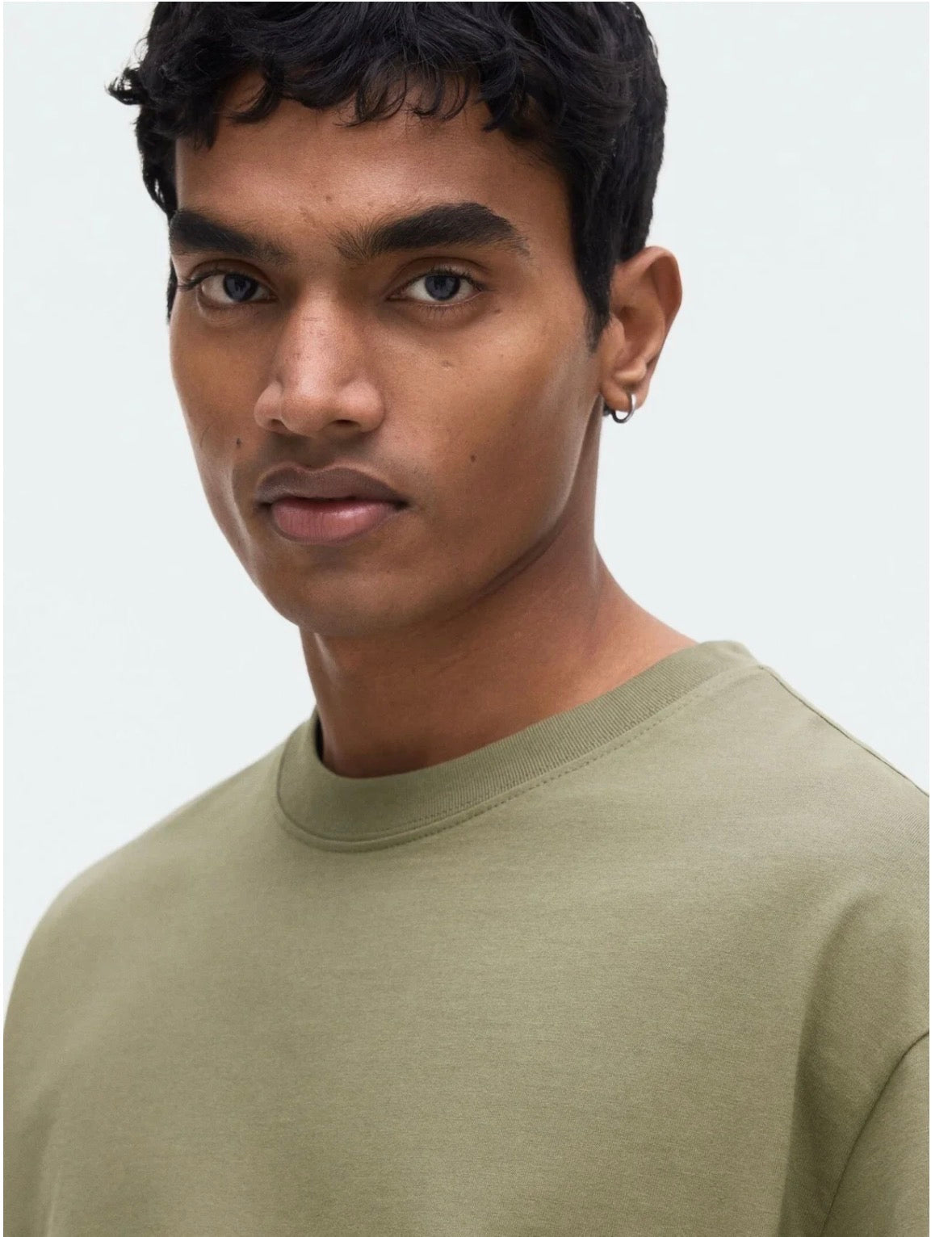 Relaxed  fit T-Shirt -khaki Green-1309319023