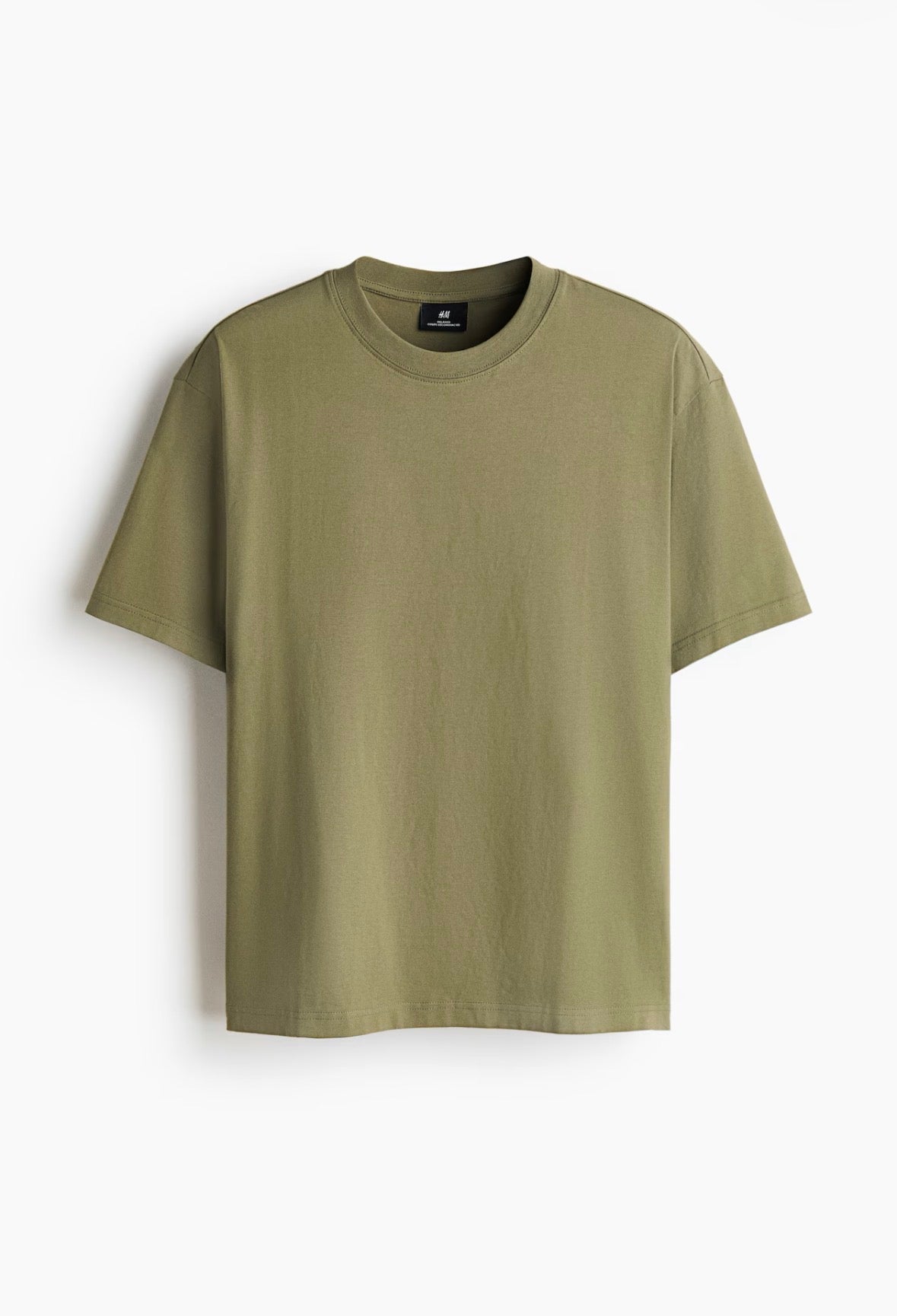 Relaxed  fit T-Shirt -khaki Green-1309319023