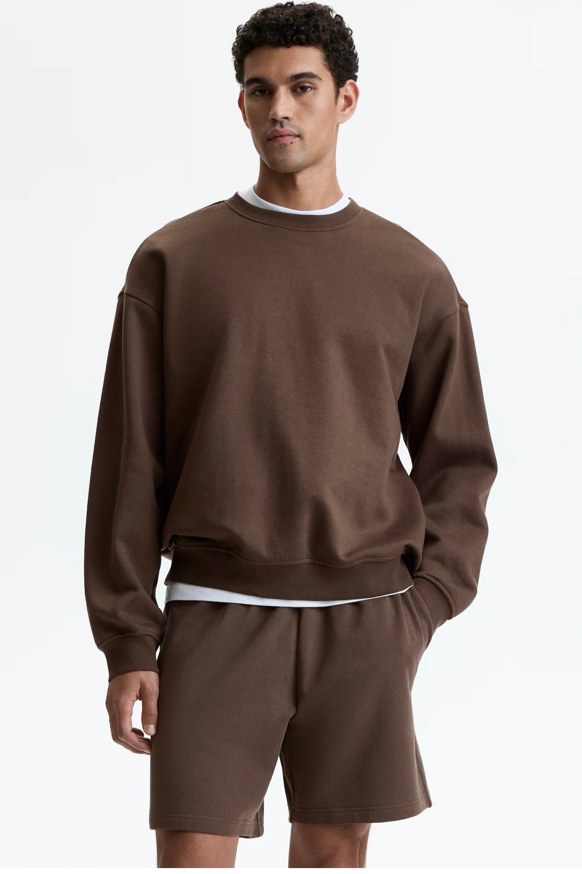 Regular fit Sweatshorts-beige-1331630005