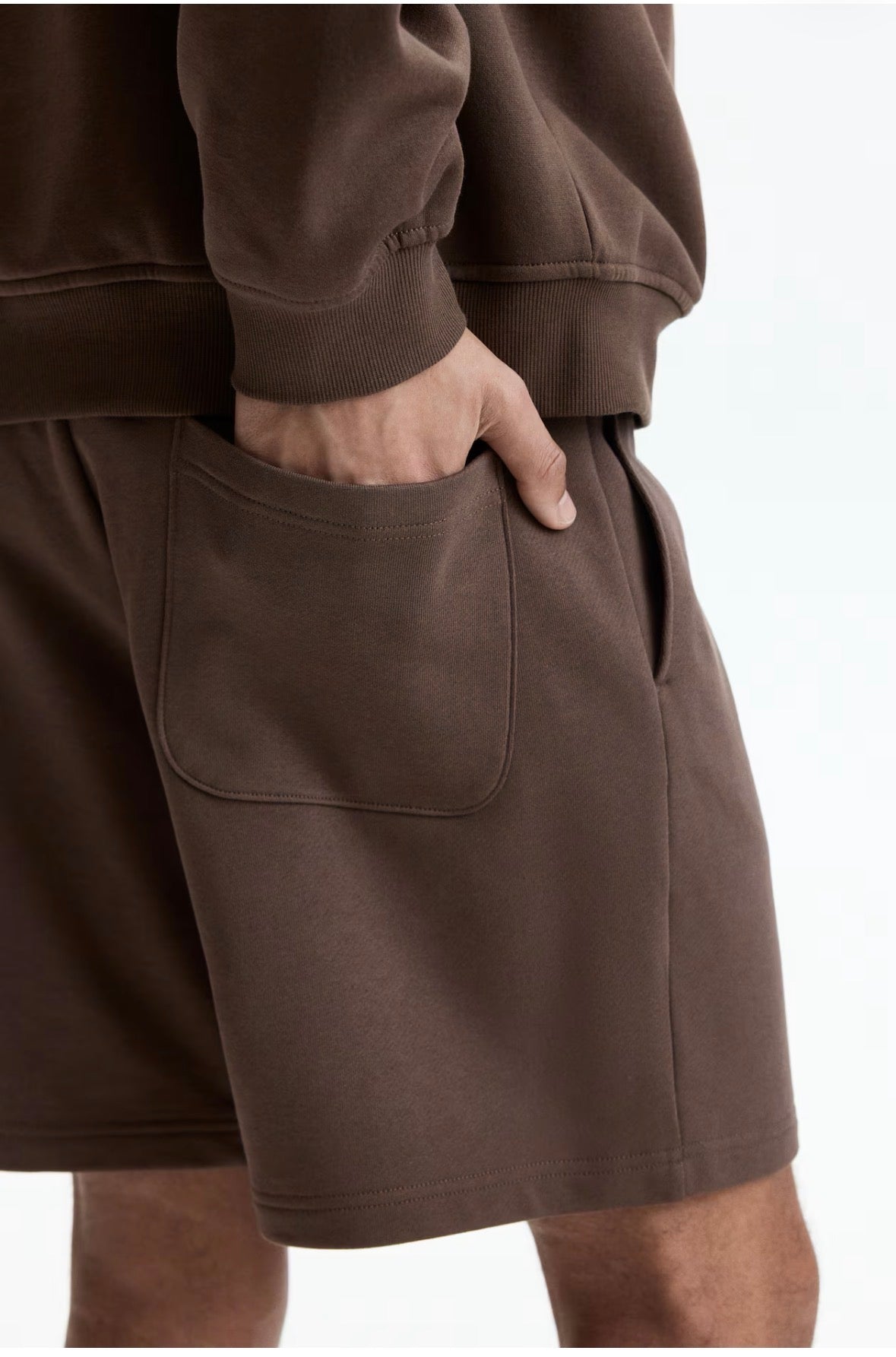 Regular fit Sweatshorts-beige-1331630005