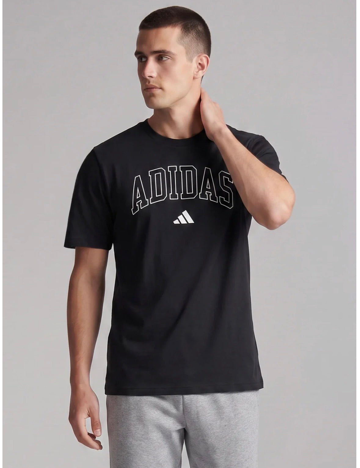 Adidas Brand Logo Printed T-shirt-Kq8951