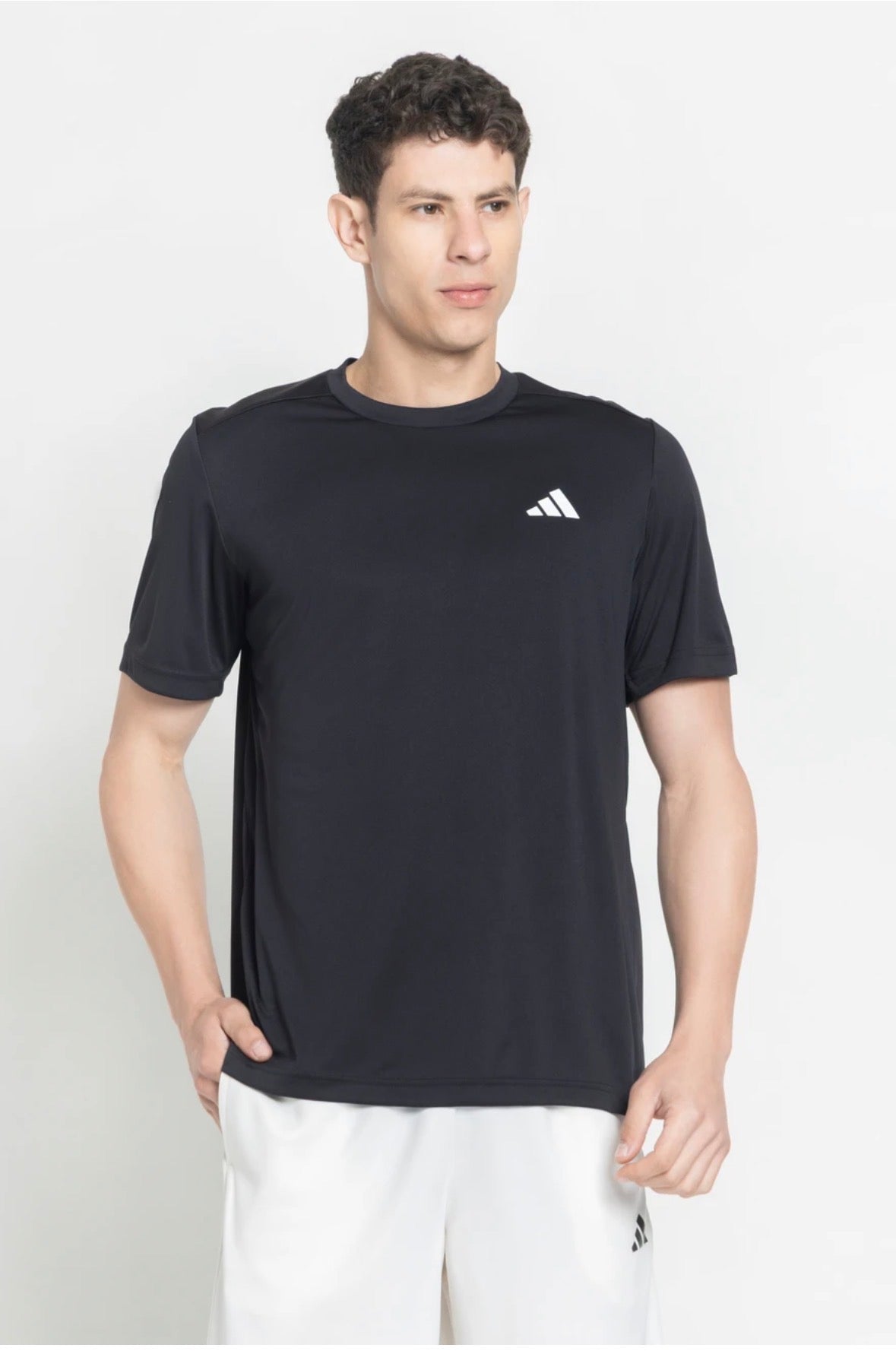 Adidas polyester  black T-shirts-Je6911