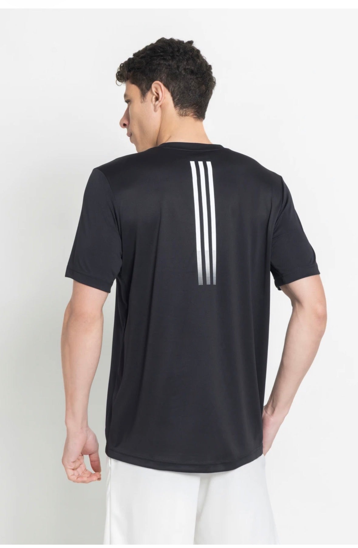 Adidas polyester  black T-shirts-Je6911