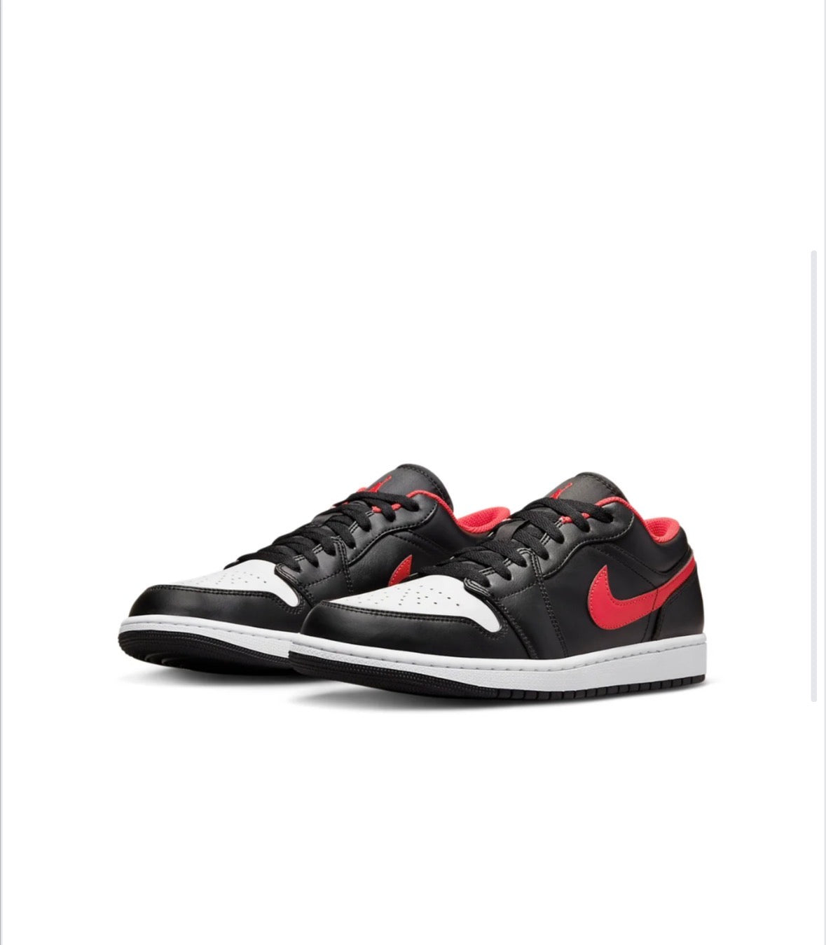 AIR JORDAN 1 LOW WHITE TOE -553558 063