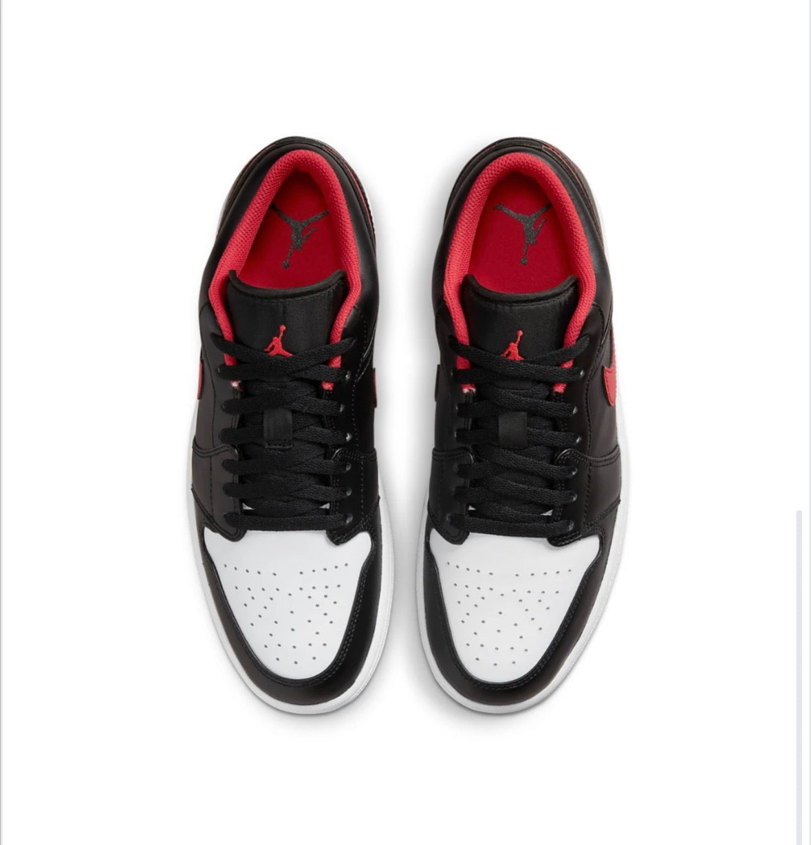 AIR JORDAN 1 LOW WHITE TOE -553558 063