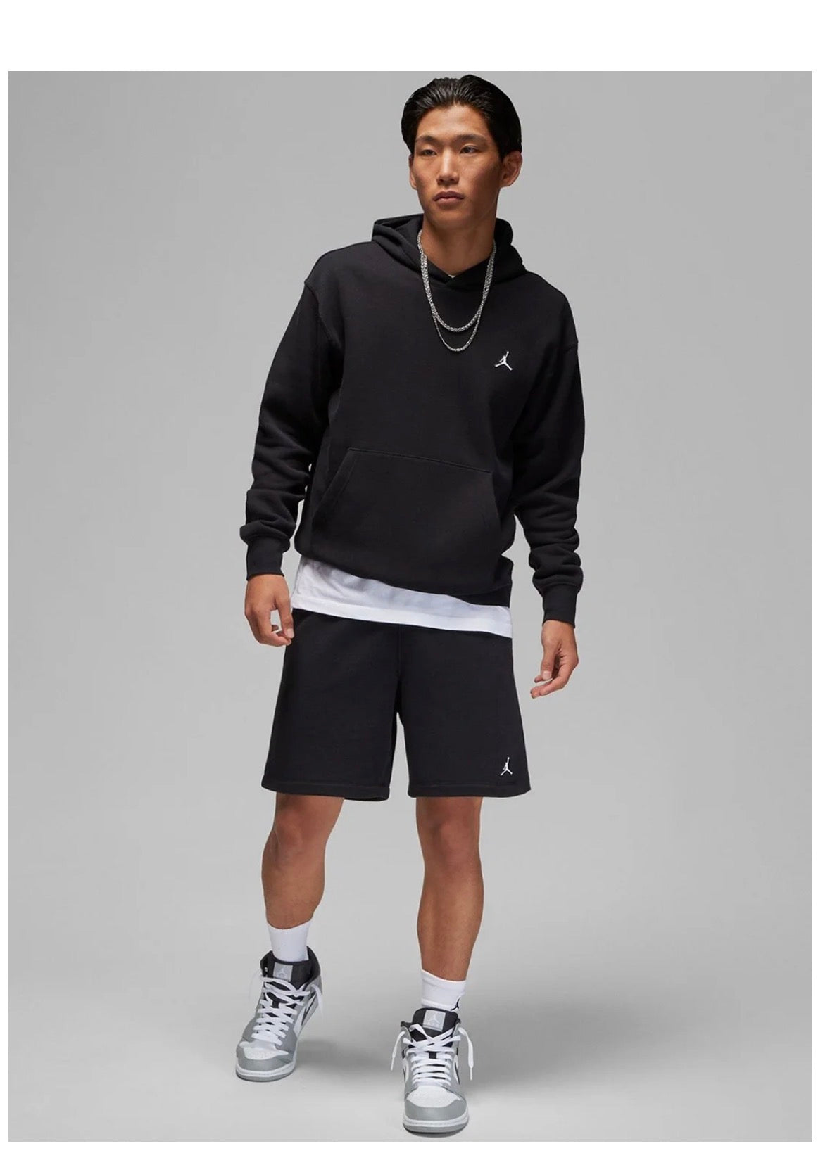 Jordan Brooklyn solid fleece  Pull over Hoodie-Dq7466-010