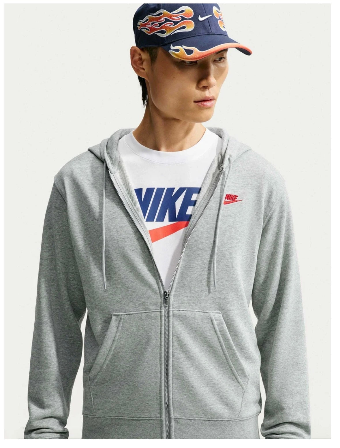 Nike hooded sweatshirt grey-Fn3885-064