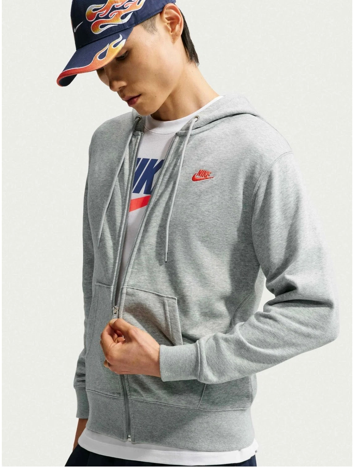 Nike hooded sweatshirt grey-Fn3885-064