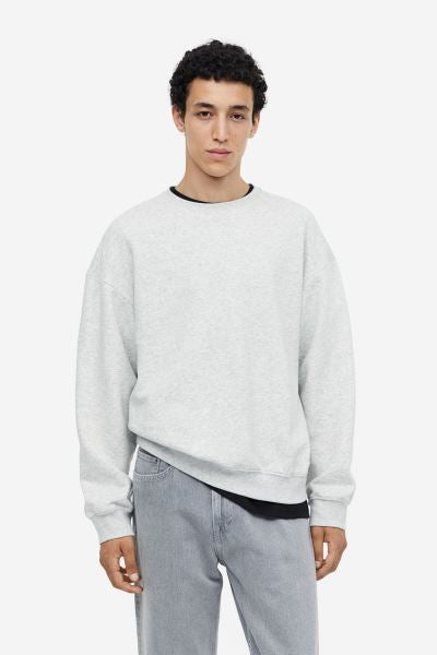 Loose Fit Sweatshirt -Light grey marl -0970818051