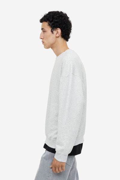 Loose Fit Sweatshirt -Light grey marl -0970818051