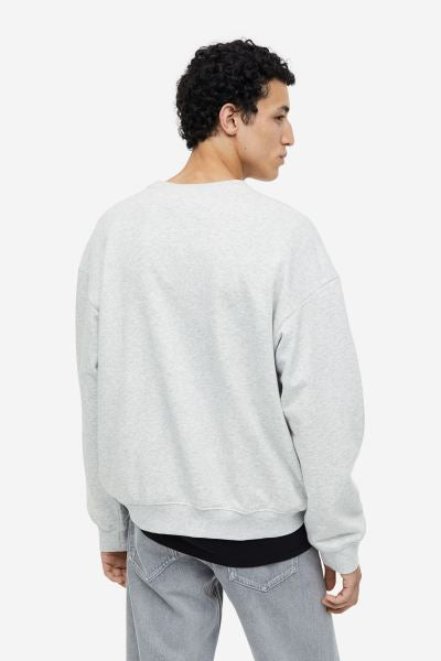 Loose Fit Sweatshirt -Light grey marl -0970818051