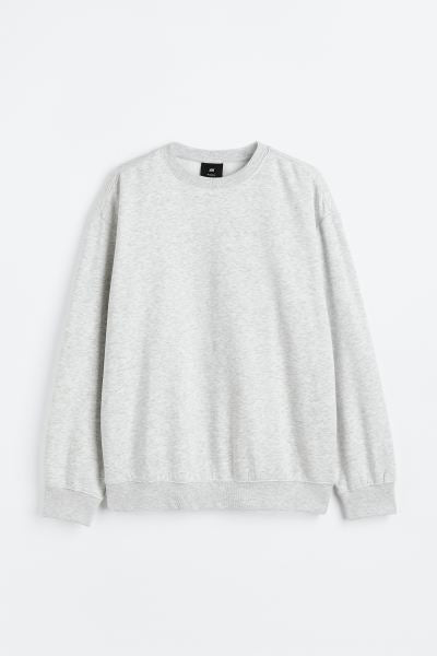 Loose Fit Sweatshirt -Light grey marl -0970818051