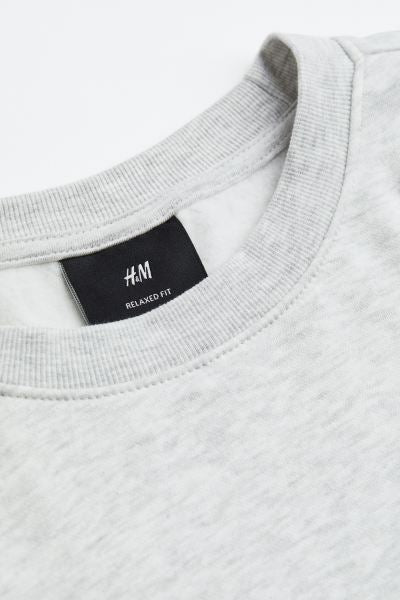 Loose Fit Sweatshirt -Light grey marl -0970818051