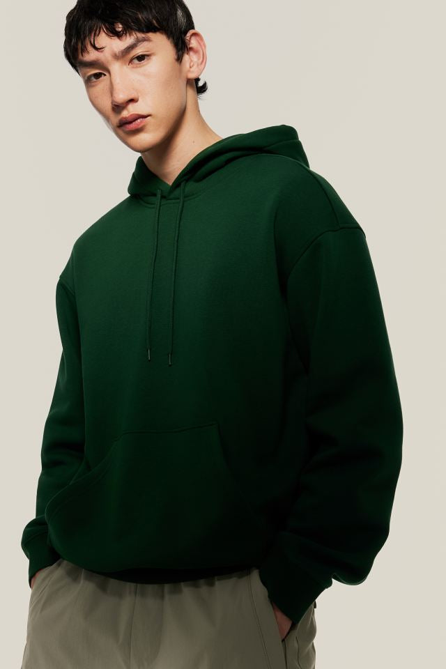 Loose Fit Hoodie Dark Green -0970819070 – Discount Store