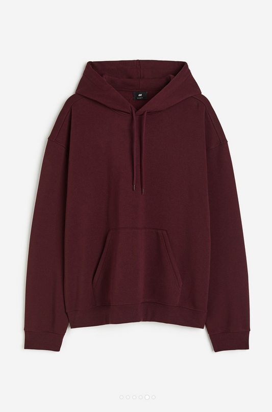 H&m 2025 hoodie maroon